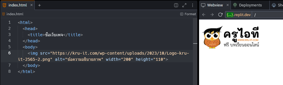 Example of img tag